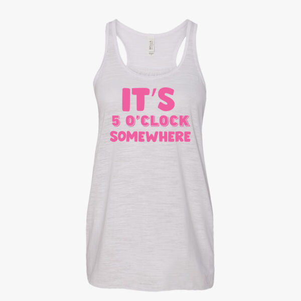 It's 5:00 Flowy Raceback Tank  Thumbnail