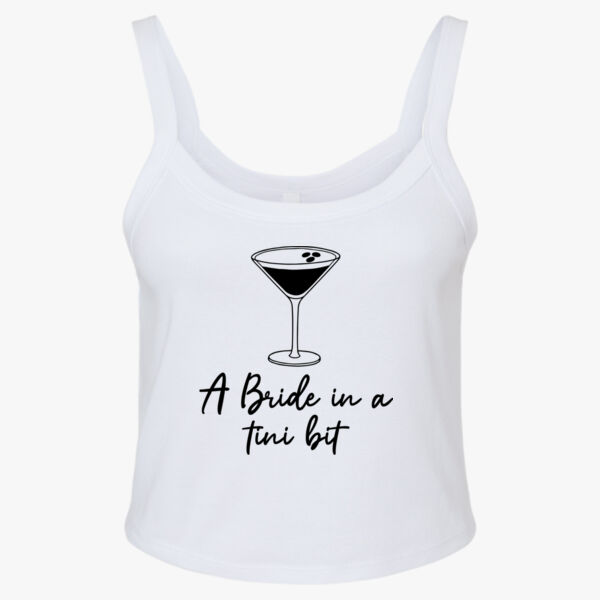 In a Tini micro rib spaghetti strap tank  Thumbnail