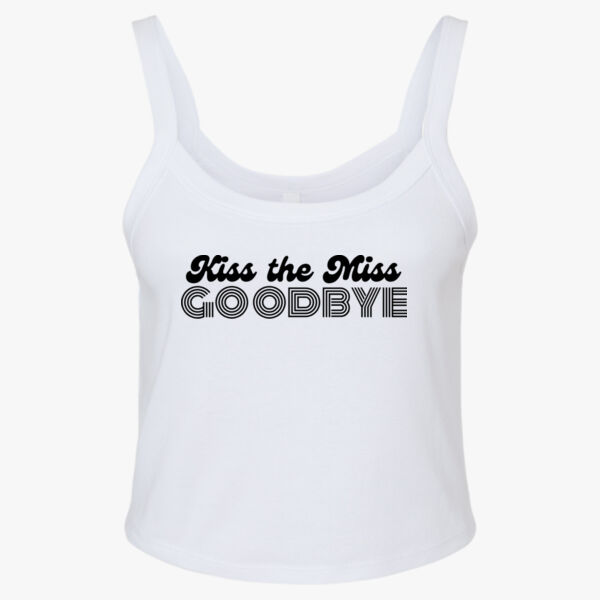 Kiss the Miss micro rib spaghetti strap tank Thumbnail