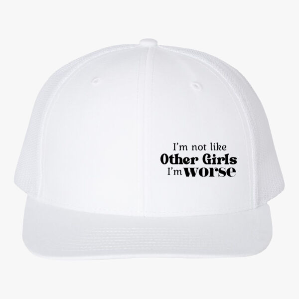 Not like other girls snap back trucker cap  Thumbnail