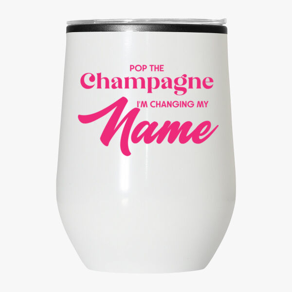 Pop the champagne oz stemless wine tumbler with lid Thumbnail