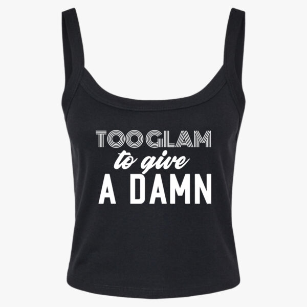 Too Glam micro rib spaghetti strap tank Thumbnail
