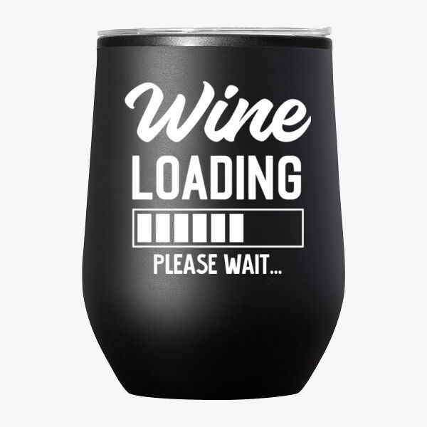 Wine loading...12 oz stemless wine tumbler with lid  Thumbnail