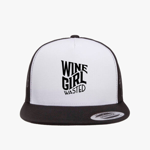 Wine girl wasted trucker cap  Thumbnail