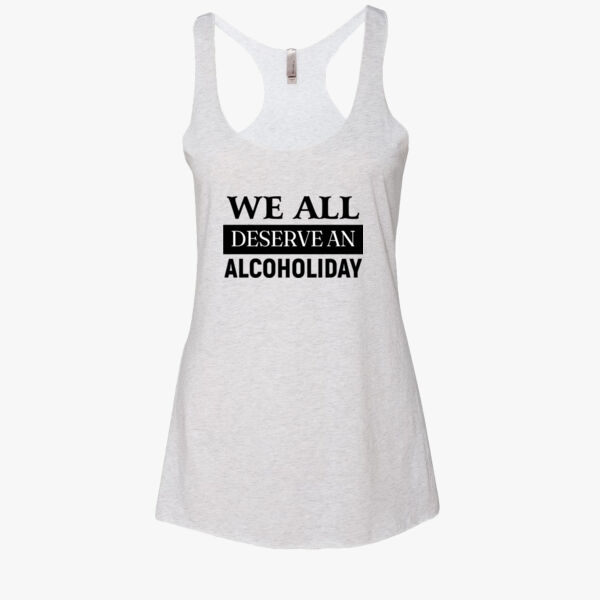We all deserve... racerback tank Thumbnail