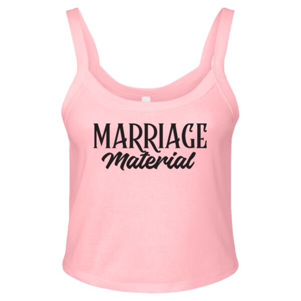 Marriage Material micro rib spaghetti strap tank  Thumbnail
