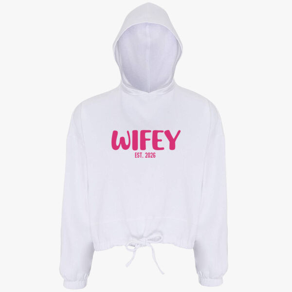 Wifey Cropped Hooded Sweatshirt Thumbnail