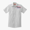 Short Sleeve Striped Industrial Work Shirt Thumbnail