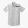 Short Sleeve Striped Industrial Work Shirt Thumbnail